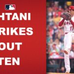 Shohei Ohtani finishes his last start at home with 10 Ks and 0 BB!