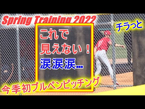 今シーズン初㊗ブルペンピッチング【大谷翔平選手】チラっと見えた！ Shohei Ohtani Bullpen Pitching 2022 Spring Training