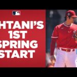 Shohei Ohtani DAZZLES in 1st spring start! (Strikes out 5 in 2.1 innings)