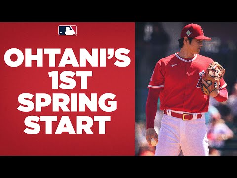 Shohei Ohtani DAZZLES in 1st spring start! (Strikes out 5 in 2.1 innings)