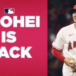 Ohtani is back!! Shohei Ohtani strikes out 9 Astros hitters in 4.2 innings pitched!!