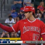 Shohei Ohtani wastes no time putting the Angels on the board, smashing an RBI double