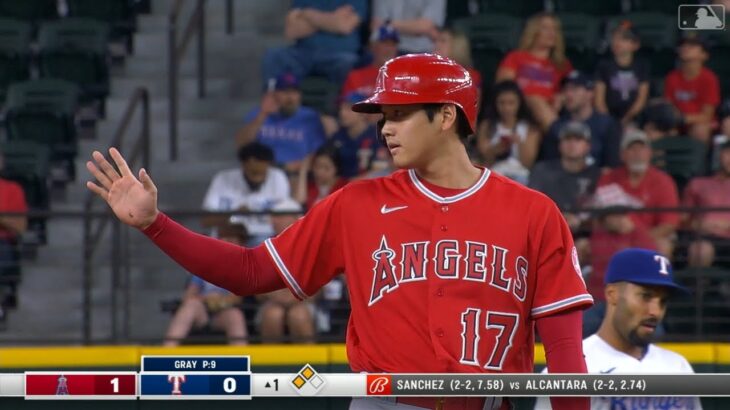Shohei Ohtani wastes no time putting the Angels on the board, smashing an RBI double