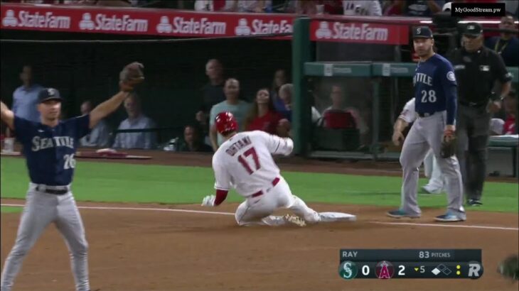 Shohei Ohtani with his 4th Triple on the year!! Angels vs Mariners 8/16/2022