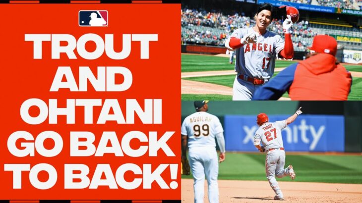 MIKE TROUT AND SHOHEI OHTANI GO BACK-TO-BACK!!! First homers of the year for both Angels STARS!
