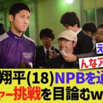 大谷翔平（18）NPBを通さずメジャー挑戦を目論むwww【なんｊ反応】