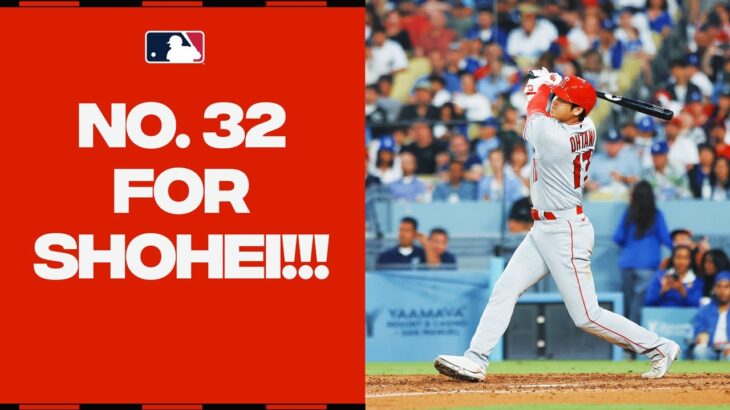 Shohei Ohtani BLASTS his 32nd homer of the year into the Los Angeles sky! | 大谷翔平のハイライト