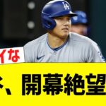 大谷翔平、ドジャース開幕戦は絶望的だと判明する【なんJ プロ野球反応】