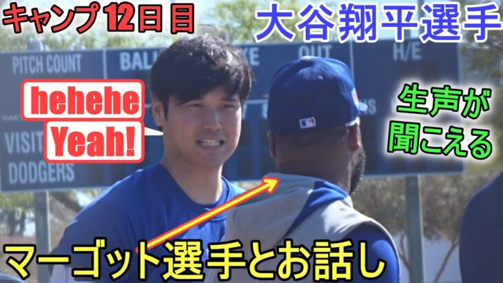 実戦形式ライブBP直前にマニュエル・マーゴット選手とお話し【大谷翔平選手】～キャンプ12日目～Shohei Ohtani 2024 Live  BP Spring Training