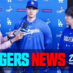 Shohei Ohtani First Press Conference of Spring, Dodgers Interested Trading For Kenley, Kershaw Back!