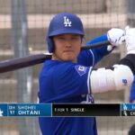 Shohei Ohtani STAYS HOT! Dodgers new star continues hot Spring with 2 hits, stolen base!