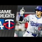 Dodgers vs. Twins Game Highlights (4/8/24) | MLB Highlights