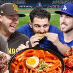 MLB Players Try Korean Baseball Stadium Food for the first time!!