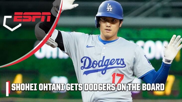 Shohei Ohtani gets the Dodgers on the board with an RBI double 🔥 | ESPN MLB