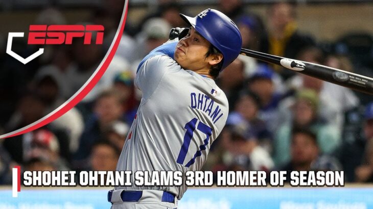 Shohei Ohtani goes opposite field for his THIRD HOMER OF THE SEASON 🔥 | ESPN MLB