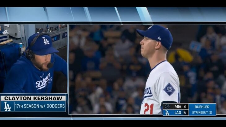 In-Game Interview Clayton Kershaw on Walker Buehler’s First Game of the Season and Watching Ohtani