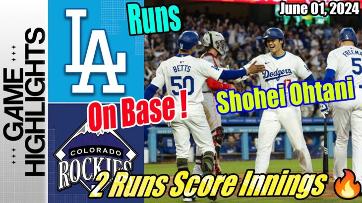 Dodgers vs Rockies (Game Highlights) | June 01, 2024 | Shohei Ohtani Comeback | MLB Highlights 2024