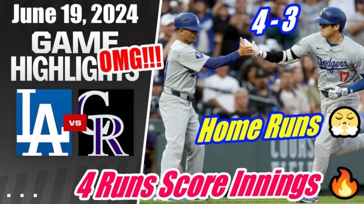 Shohei Ohtani’s: Dodgers vs Rockies [GAME HIGHLIGHTS] June 19, 2024 | MLB Highlights Today 2024