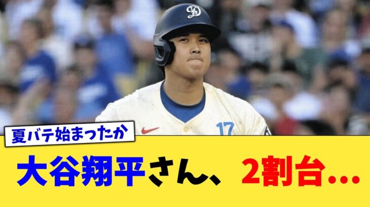 大谷翔平さん、2割台…【なんJ プロ野球反応集】【2chスレ】【5chスレ】