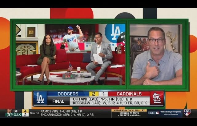 MLB Network | Mark Derosa reacts Shohei Ohtani HR, Clayton Kershaw pitches Dodgers top Cardinals 2-1