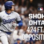 Shohei Ohtani is unreal! 424 feet the opposite way! 🤯 大谷翔平ハイライト