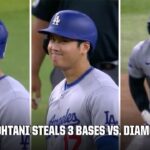 Shohei Ohtani STEALS 3 BASES vs. Diamondbacks for No. 44, 45 & 46 on the season | ESPN MLB