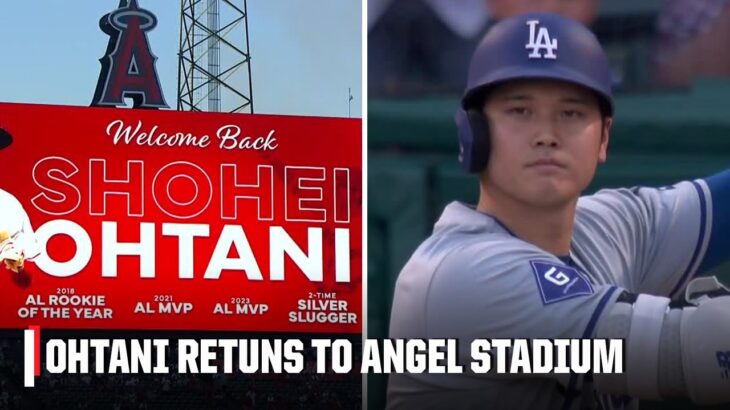 Shohei Ohtani gets standing ovation for first at-bat in Angel Stadium since joining the Dodgers