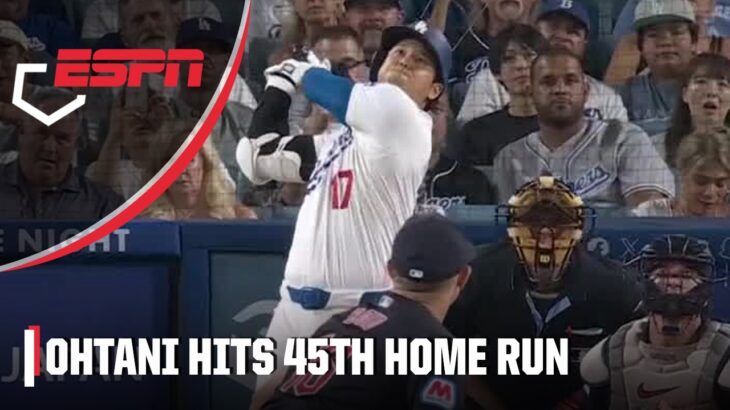 Shohei Ohtani hits 45th HR, first in the 45-45 club 🙌 | ESPN MLB