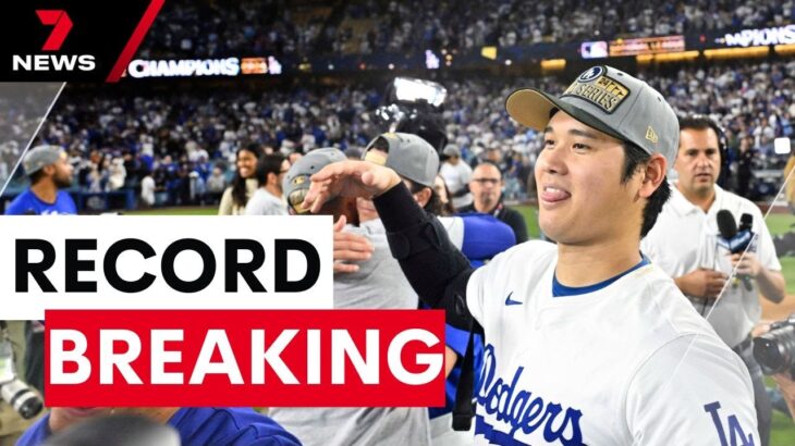 Ball hit by LA Dodger Shohei Ohtani sold for millions | 7NEWS