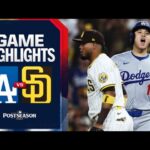 Dodgers vs. Padres NLDS Game 4 Highlights (10/9/24) | MLB Highlights