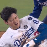 Shohei Ohtani hurt his shoulder sliding into 2nd base.