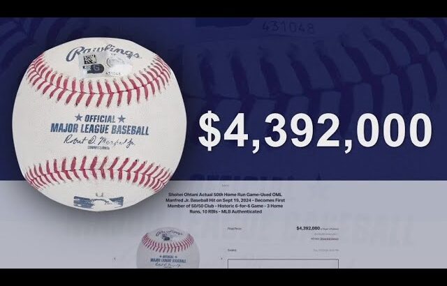 Shohei Ohtani’s ’50-50′ home run ball sells for $4.39 million