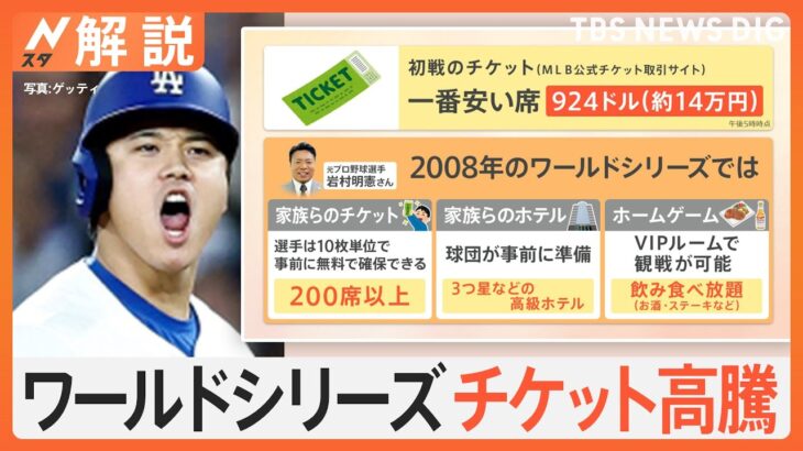 勝敗を分けるポイントは「大谷翔平選手の前に塁に出ること」　いよいよワールドシリーズ開幕【Ｎスタ解説】｜TBS NEWS DIG