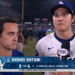 【ドジャース・大谷翔平 試合後インタビュー】ドジャースが投打に躍動して初戦を大勝！「一人一人が素晴らしい仕事をしている」