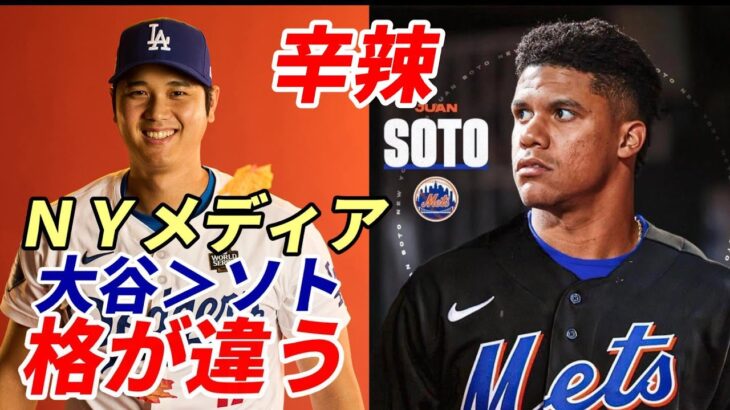 大谷翔平とは格が違う！ＮＹメディア・識者辛辣「フアン・ソトに１５年７億５千万ドルはありえない」「大谷翔平は来季から投手！二刀流！しかもブランド力、経済効果もある！」