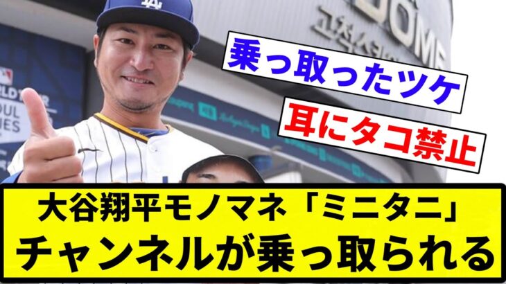 【お前 乗っ取られたな】大谷翔平モノマネ「ミニタニ」チャンネルが乗っ取られる【プロ野球反応集】【2chスレ】【なんG】