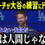 ド軍コーチ陣が大谷翔平の練習風景に驚愕！「翔平の裏側は…」大谷の振る舞いに見方全員がドン引き！【海外の反応/MLB/メジャー/野球】