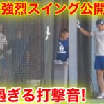 大谷が強烈スイング公開！エグ過ぎる打撃音が響く！2.10自主トレ現地映像