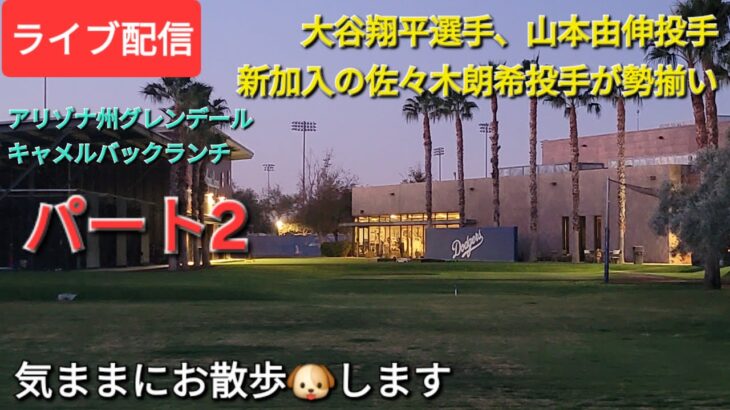 【ライブ配信パート2】大谷翔平選手、山本由伸投手、新加入の佐々木朗希投手が勢揃い⚾️各自それぞれトレーニング⚾️気ままにお散歩🐶しますShinsuke Handyman がライブ配信中！