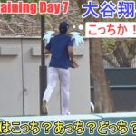 『壁当て』のあと…フィールドはこっち？あっち？どっち？【大谷翔平選手】～スプトレ Day 7～Shohei Ohtani 2025  Spring Training Day 7