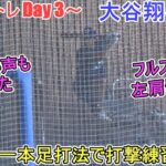 楽しくバッティング練習～一本足打法でも打った～【大谷翔平選手】あの笑い声も聞こえた！～自主トレ Day ３～Shohei Ohtani 2025  Spring Training