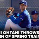 Dodgers star Shohei Ohtani throws 1st bullpen of spring training