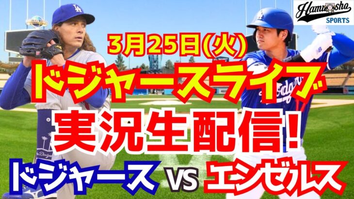 【大谷翔平出場】【ドジャース】ドジャース対エンゼルス 3/25 【ラジオ調実況】