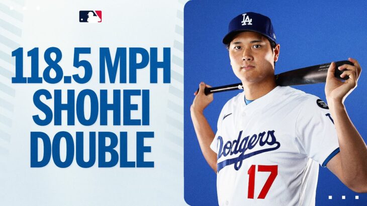 Shohei Ohtani hits a 118.5MPH DOUBLE! | 大谷翔平ハイライト