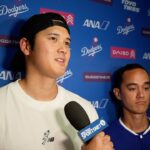 Dodgers postgame: Shohei Ohtani discusses 1st home run and sleeping less since becoming a father