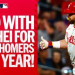 Kyle Schwarber is now tied with Shohei Ohtani for the Major League lead in home runs!