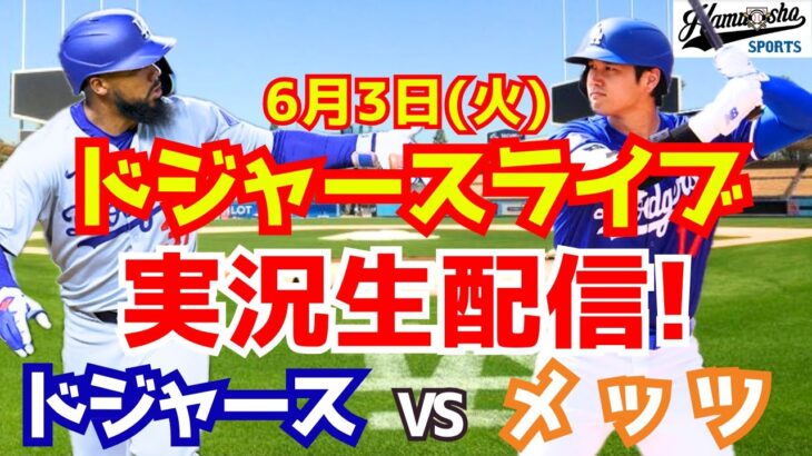 【大谷翔平出場】【ドジャース】ドジャース対メッツ 6/3 【ラジオ調実況】