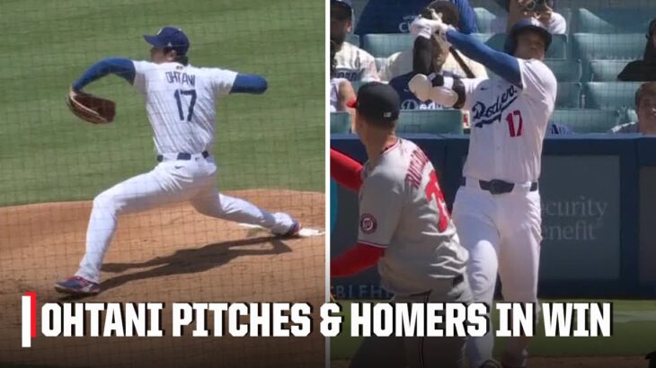Shohei Ohtani records first K’s pitching for Dodgers, hits 26th HR of the season | ESPN MLB