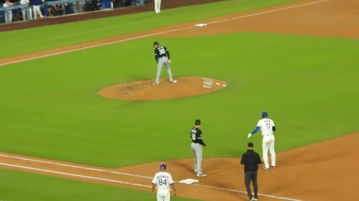 現地映像‼️大谷翔平選手の盗塁は、サインではなく独自の判断だった！3000奪三振を決めたカーショウの負けを消す、サヨナラ勝ちの起因となった！ＨＲほど派手さはないが、大きな一勝#ohtani#二刀流
