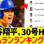 大谷翔平､３０号HRでホームランランキングがｗｗｗｗｗ